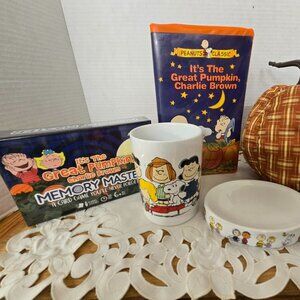 Charlie Brown Great Pumpkin Peanuts Lot New sealed game, ceramic soap dish